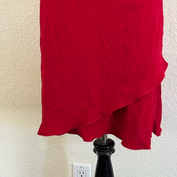Wrap swing ruffle SL Fashions Scarlet Mini Dress - Picture 4 of 8